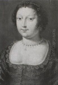 Portrait Of A Noblewoman Wearing A Pearl Necklace, Gold Chains And Necklace