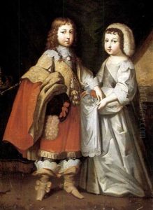 A Portrait Of King Louis Xiv And His Brother The Duc        D'orleans