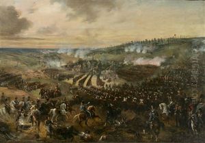 La Batalla De Waterloo by Jean-Adolphe Beauce