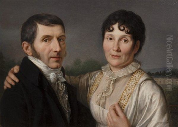 Autoportrait Avec Sa Femme, Marie-elie Vial - view 1