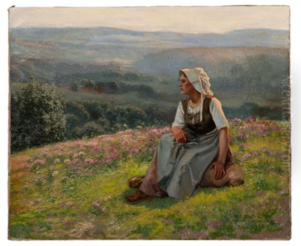 Girl In Meadow - view 1