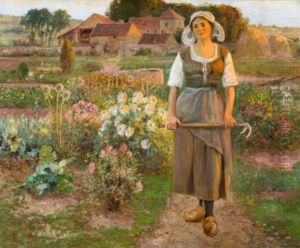 Maiden In The Garden by Jean Beauduin