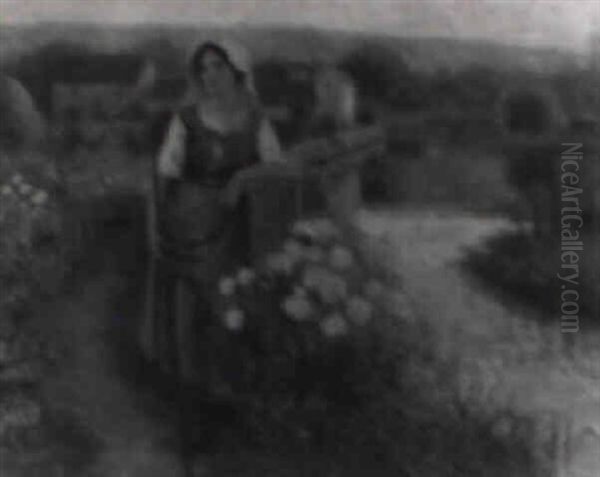 Peasant Girl, Brittany - view 1