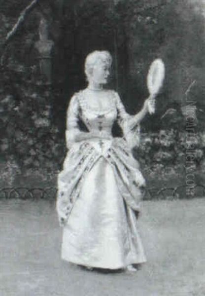 Woman In A Garden - view 1