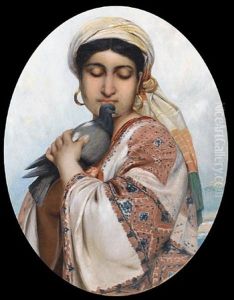 Oriental Girl With A Dove