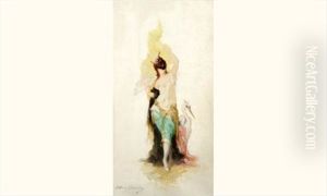 Danseuse A L'eventail by Anatole Henri de Beaulieu