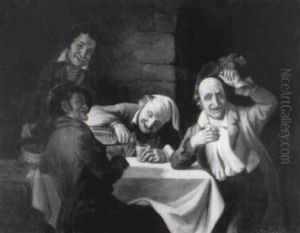 Tavern Scene by Anatole Henri de Beaulieu