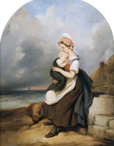Fischersfrau Mit Kind An Der Kuste Fischersfrau Mit Kind An Der Kuste