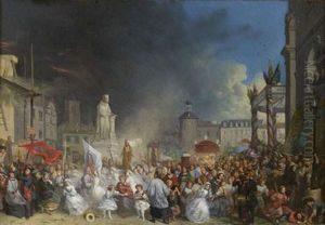 L'orage Pendant La Procession De La Fete-dieu