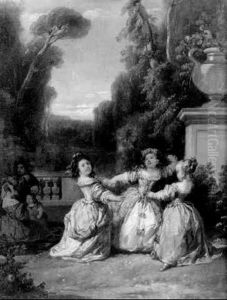 La Ronde Des Enfants Dans Un Parc by Joseph Beaume