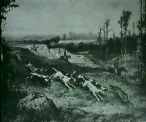 La Chasse Au Renard by Joseph Beaume