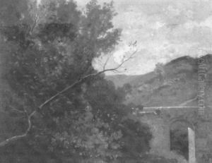 Bewaldete Hugellandschaft Mit Viadukt
