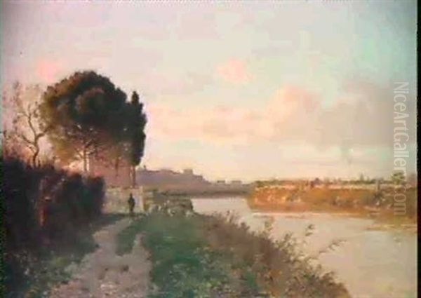 Norditalienische Flusslandschaft - view 1