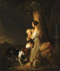 At The Wood's Edge by Charles Edouard de Beaumont