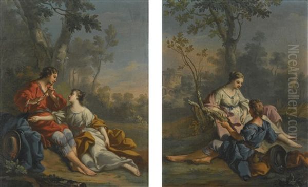 Couples In A Pastoral Landscape - view 1