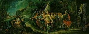 The Embarkation Of Helen Of Troy by Claudio Francesco Beaumont