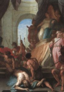 Semiramis Ordering The Death Of The King Of Assyria by Claudio Francesco Beaumont