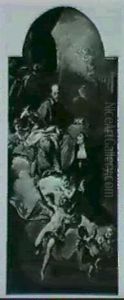 Sainte Therese D'avila Devant Saint Ignace De Loyola by Claudio Francesco Beaumont