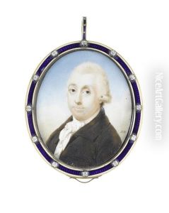 A Portrait Miniature Of A Gentleman
