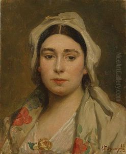 Portret Van Een Jonge Vrouw.