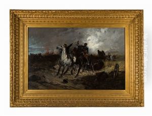 Battle Scene by Wilfrid Constant Beauquesne