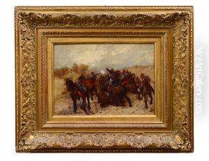 Calvary Skirmish by Wilfrid Constant Beauquesne