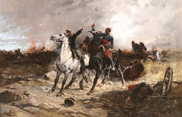 A Critical Moment - Scene From The Franco-prussian War - view 1