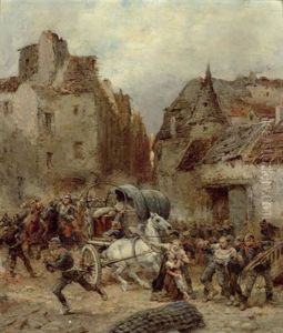 Plunderung Wahrend Des Krieges Von 1870 by Wilfrid Constant Beauquesne