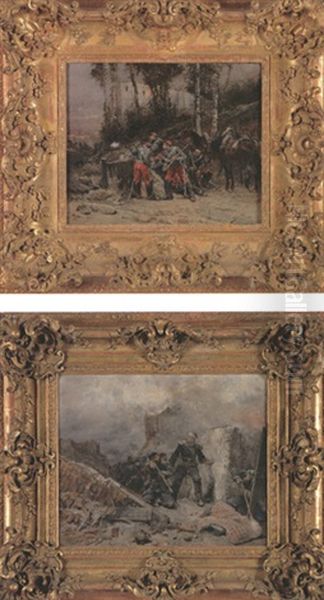 Scenes De Batailles - 1870 (pair) - view 1