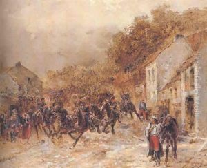 Storming The Town by Wilfrid Constant Beauquesne