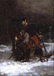 Scene De La Guerre De 1870 by Wilfrid Constant Beauquesne