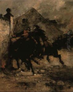 A Cavalry Duel by Wilfrid Constant Beauquesne