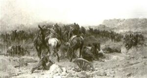 At The Height Of Battle by Wilfrid Constant Beauquesne