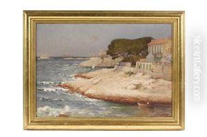 View Of Amalfi by Emile Beaussier
