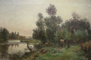 Le Peintre Sur Le Motif by Charles Joseph Beauverie