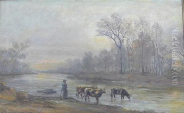 Les Vaches Au Ruisseau - view 1