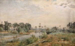 Paysage A La Riviere by Charles Joseph Beauverie
