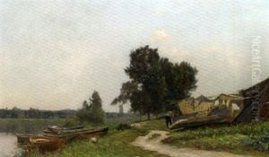Canotier Au Bord De L'oise