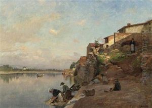 Wascherinnen An Der Dordogne