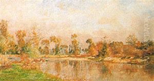 Bord De Riviere by Charles Joseph Beauverie