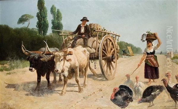 Bulls And Cart - view 1
