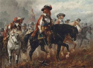 The King's Cavalry Moving Into Position For A Charge At Naseby by Richard Beavis