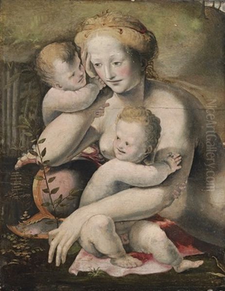 Venus With Two Putti - view 1