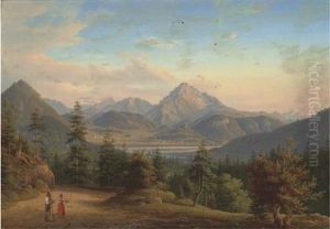 Travellers In A Mountain Landscape Near Turin Travellers In A Mountain Landscape Near Turin
