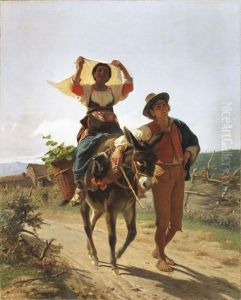 In Cammino Verso Il Mercato by Luigi Bechi