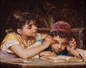 Sisterly Affection by Luigi Bechi