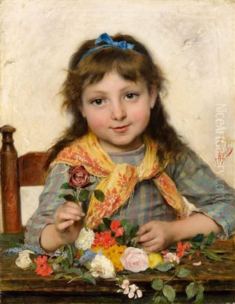 Junges Madchen Mit Blumen - view 1
