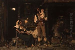 Playing With Baby by Luigi Bechi