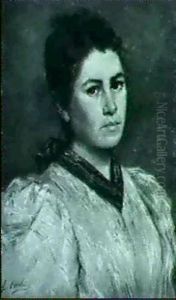 Brustbild Einer Frau En Face by Luigi Bechi