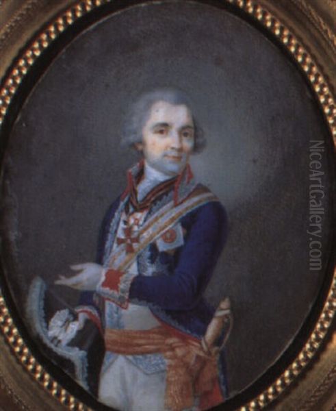 Portrait Of A Polish General Holding A Tricorn Hat - view 1
